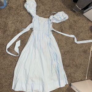 Elegant Light Blue Women's Dress